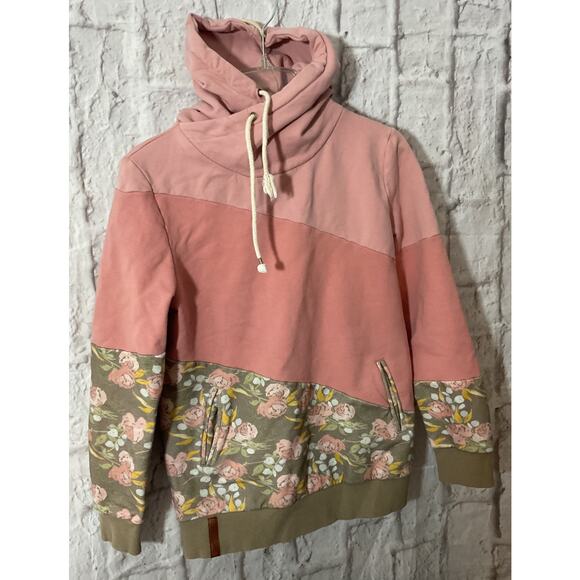 ampersand & avenue Hoodie Pink Flowers Floral Size Large - Picture 6 of 7